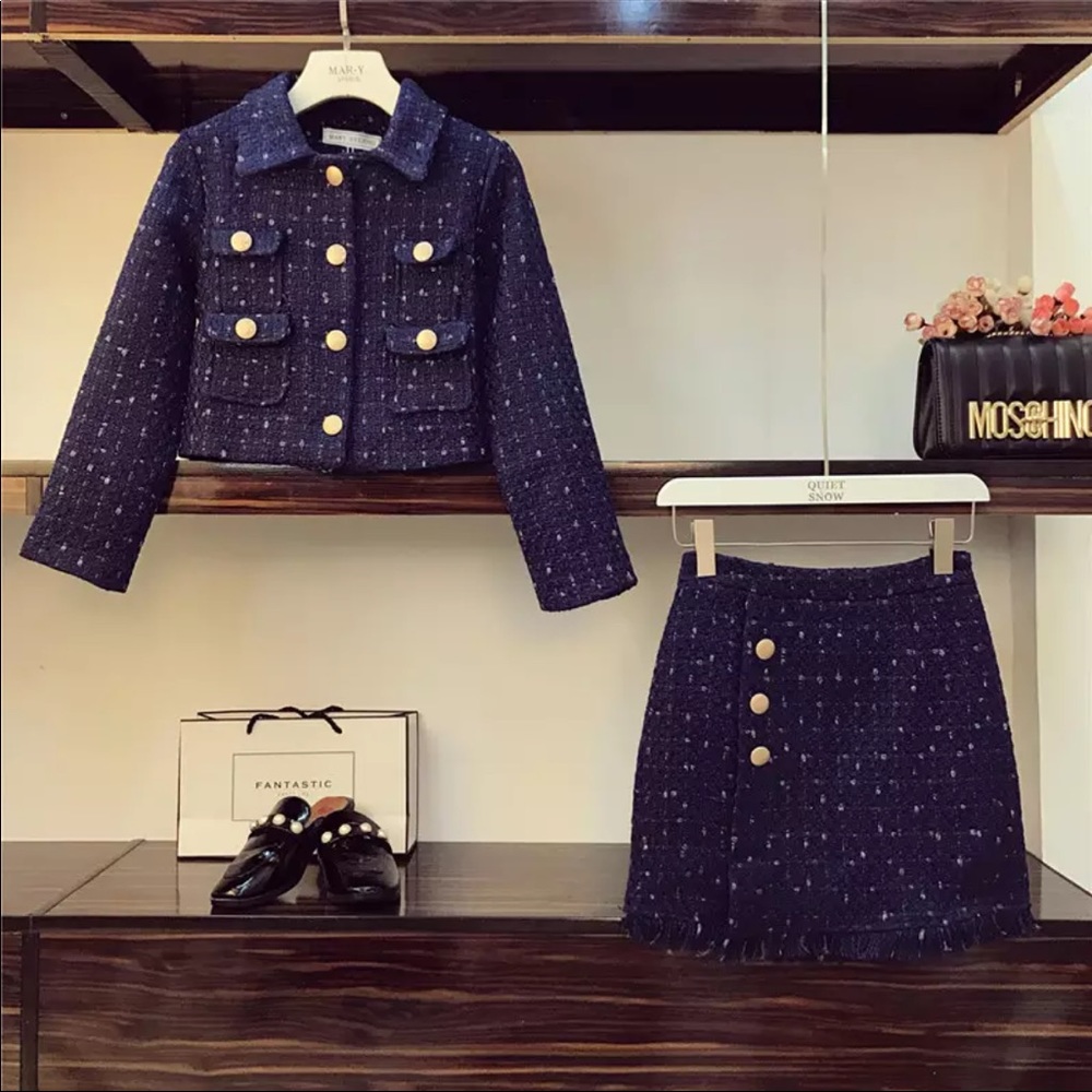 Ladies Wool Two Piece Set